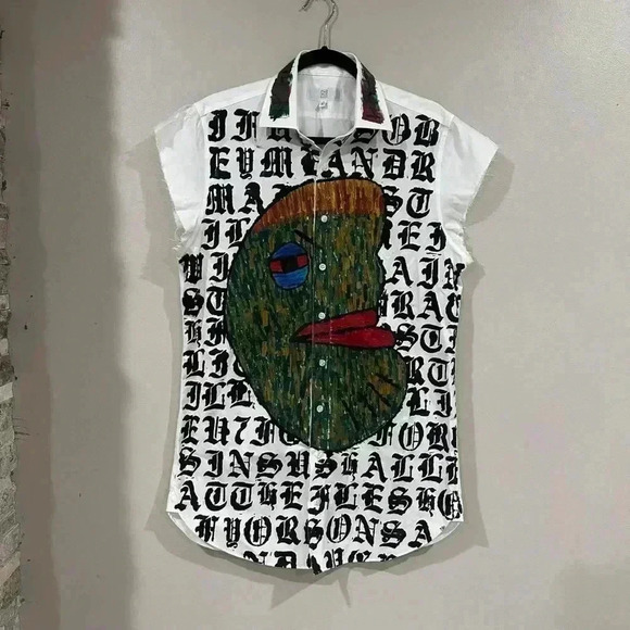 The BLK TUX unique shirt. Size 15 36/37 Slim - Picture 1 of 9